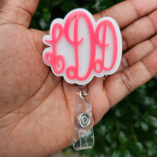 Monogram Badge Reel
